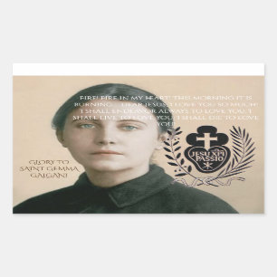 GLORY TO SAINT GEMMA GALGANI STICKER