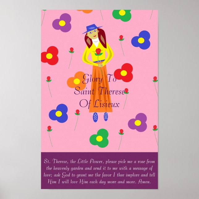 Glory To Saint Therese Of Lisieux Poster (Front)