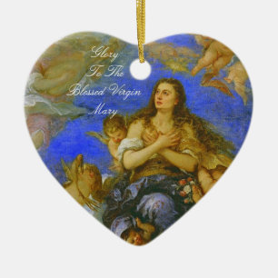 GLORY TO THE BLESSED VIRGIN MARY CERAMIC ORNAMENT