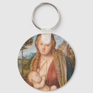 Glory To The Divine Breast of Mary Keychain