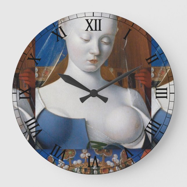 Glory To The Divine Breast Of Mary Large Clock (Front)