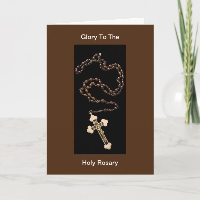 Glory To The Holy Rosary Card (Front)