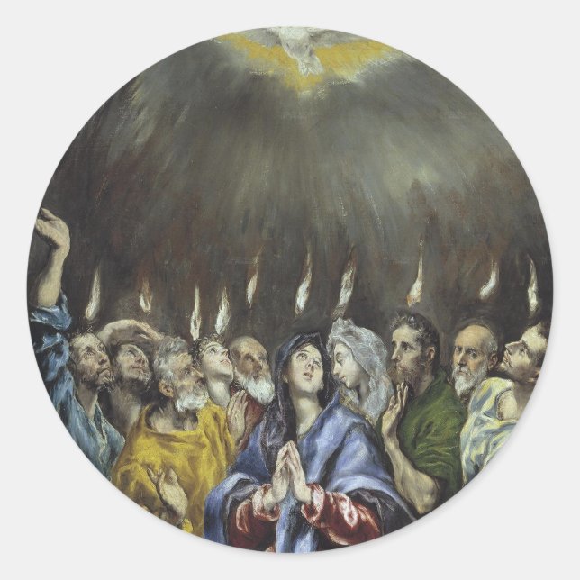 GLORY TO THE HOLY SPIRIT CLASSIC ROUND STICKER (Front)