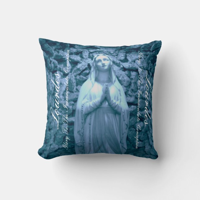 GLORY TO THE IMMACULATE CONCEPTION THROW PILLOW (Front)