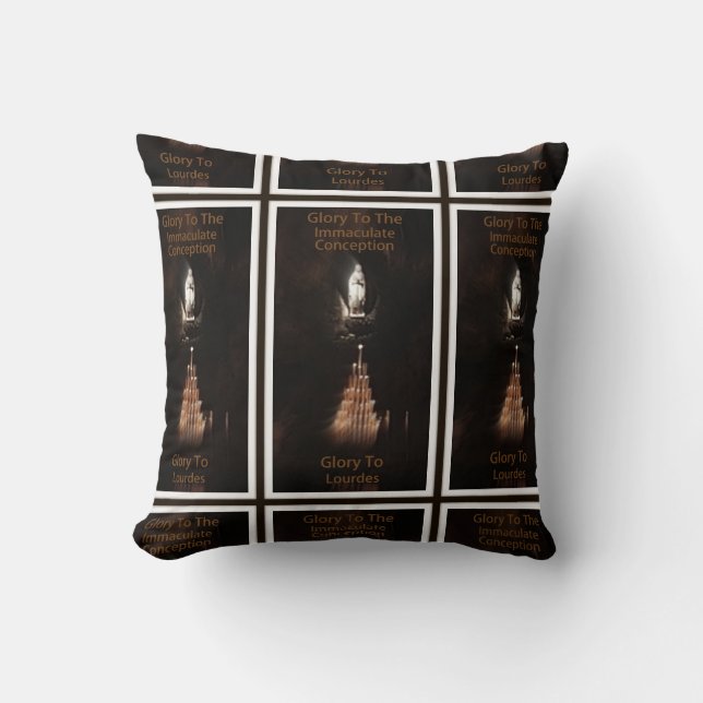 Glory To The Immaculate Conception Throw Pillow (Front)