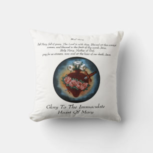 Glory To The Immaculate Heart Of Mary Throw Pillow