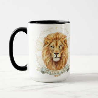 Glory to the King & Lion Christian Watercolor Mug
