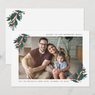 Glory to the Newborn King Religious Photo Holiday Card