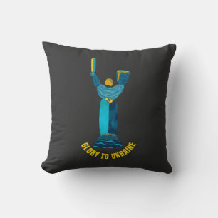 Glory To Ukraine Motherland Monument Throw Pillow