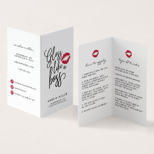 Gloss Like a Boss Lip Product Distributor Business Card