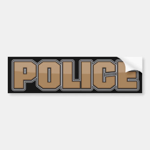 Gloss Police Department Brown 2 Bumper Sticker
