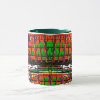 GLOSSY 3D Glossy Green Red Yellow CHRISTMAS  Mug