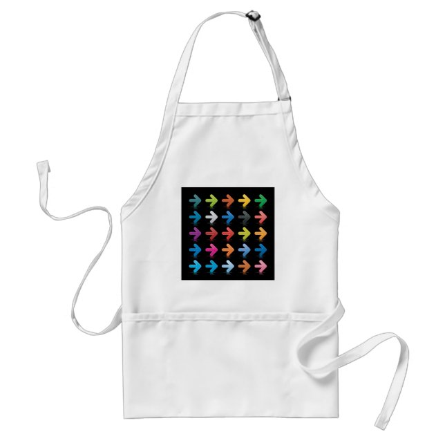 Glossy Arrows Set Vibrant Directional Pointers Standard Apron (Front)