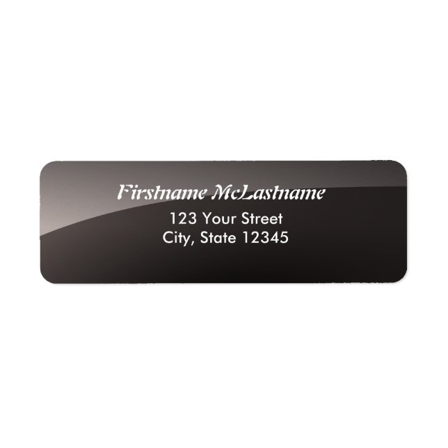 Glossy black address labels (Front)