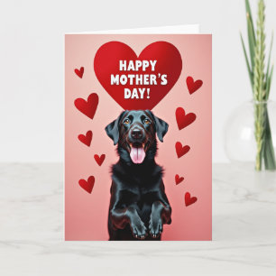 Glossy Black Dog Love Card