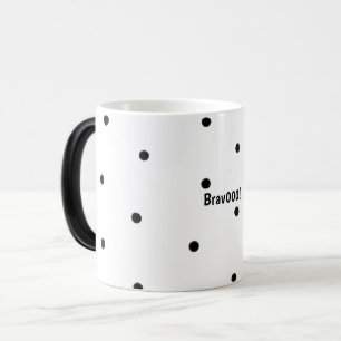 Glossy Black Polka Dot Mug – Minimalist Accent