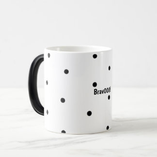 Glossy Black Polka Dot Mug – Minimalist Accent