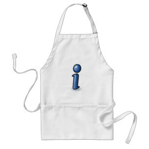 Glossy Blue Information Icon Symbol Standard Apron