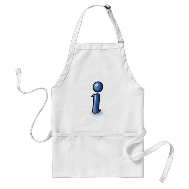 Glossy Blue Information Icon Symbol Standard Apron (Front)