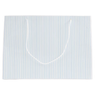 Glossy Blue Striped Pastel Gift Bag