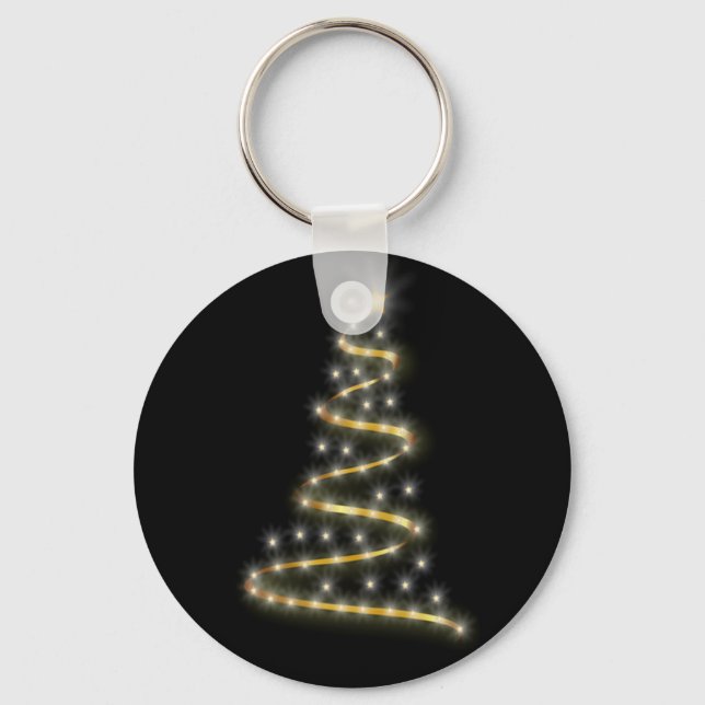 Glossy christmas tree keychain (Front)
