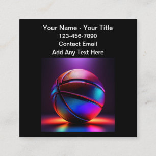 Glossy Cool Basketball Theme Business Cards 