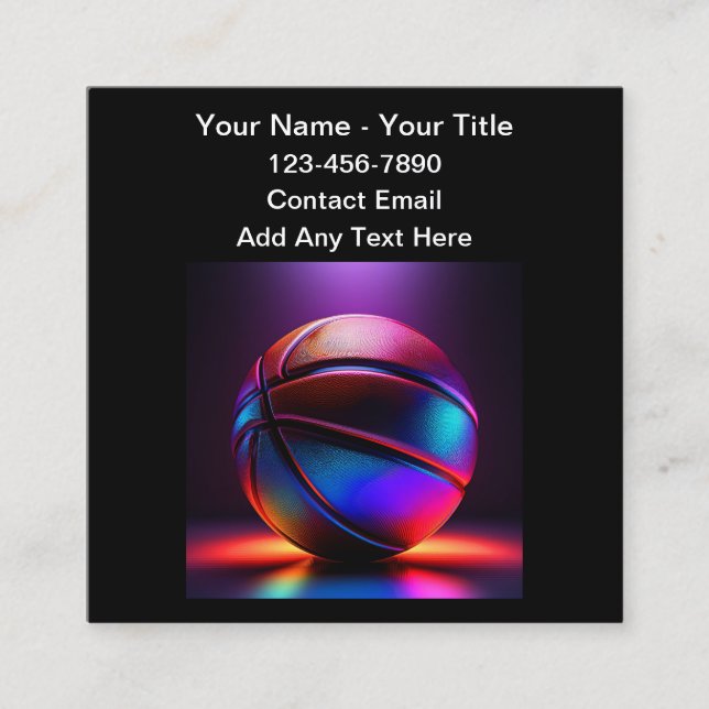 Glossy Cool Basketball Theme Business Cards  (Front)