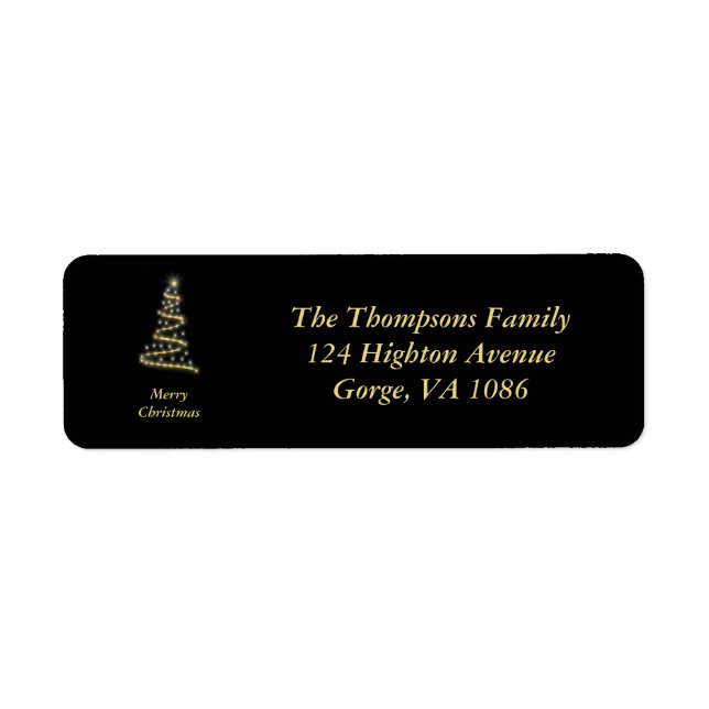 Glossy gold Christmas tree black (Front)