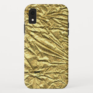 Glossy gold foil iPhone XR case