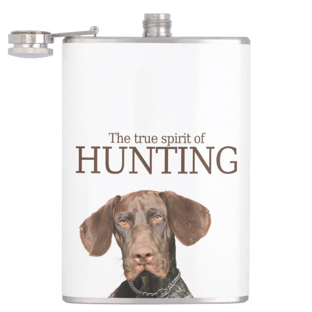 Glossy Grizzly Hunting Flask (Opened)