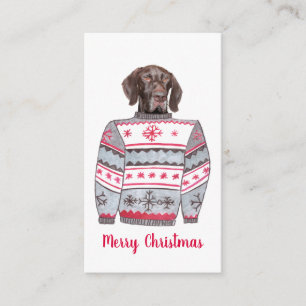 Glossy Grizzly Ugly Christmas Sweater Enclosure Card
