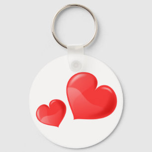 Glossy Hearts Keychain