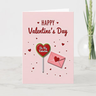 Glossy Hearts Valentines Card