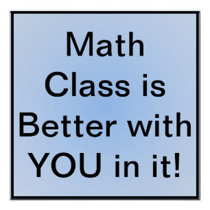 Glossy Inspirational Math Poster