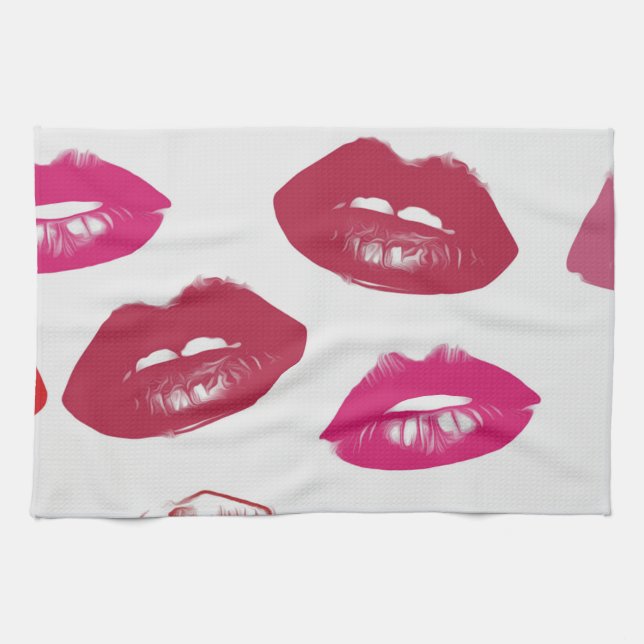 Glossy Lips Kitchen Towel (Horizontal)