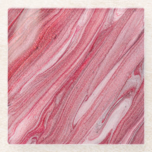 Glossy Nail Polish: Textured Background Glass Coaster