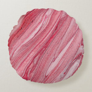 Glossy Nail Polish: Textured Background Round Pillow