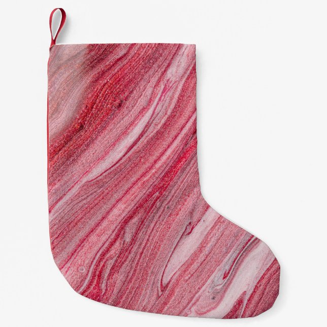 Glossy Nail Polish: Textured Background Small Christmas Stocking (Front)