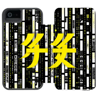 Glossy Pink Donut with Dark Sprinkles Incipio Watson™ iPhone 5 Wallet Case