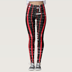 Glossy Pink Donut with Dark Sprinkles Leggings