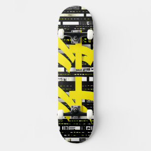 Glossy Pink Donut with Dark Sprinkles Skateboard