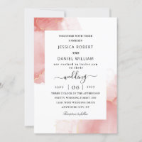 Glossy pink marble Wedding