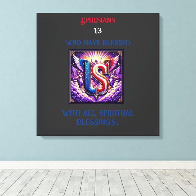 Glossy Poster Canvas Print (Insitu(Wood Floor))