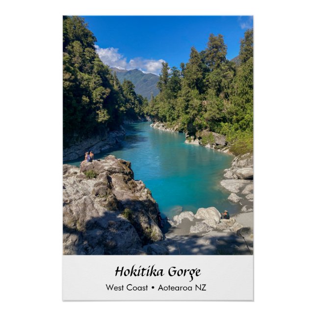 Glossy Poster of Hokitika Gorge, NZ (Front)