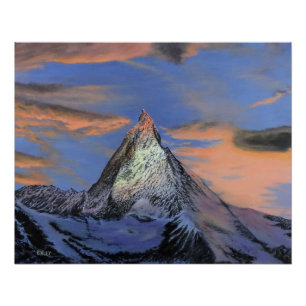 Glossy Poster - "The Matterhorn At Sunset"
