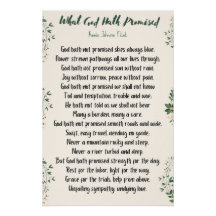 Glossy Poster What God Hath Promised