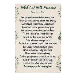 Glossy Poster What God Hath Promised