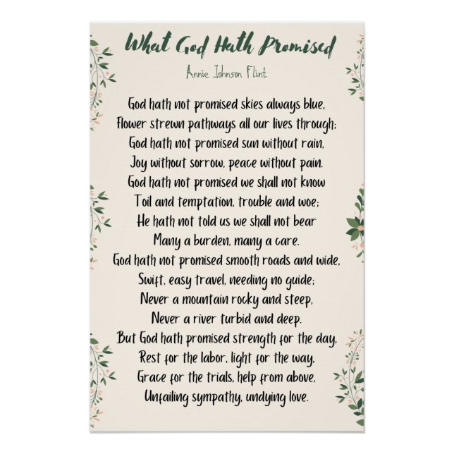 Glossy Poster What God Hath Promised (Front)