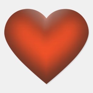 Glossy Red Heart Sticker