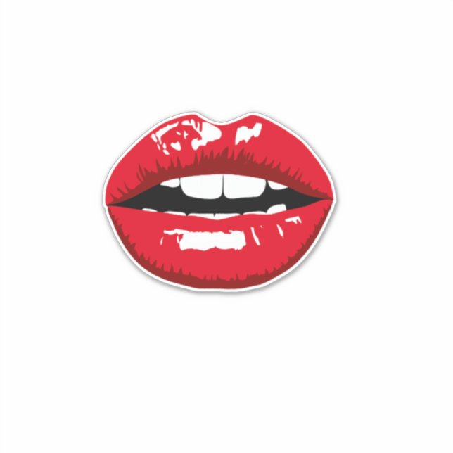 Glossy red lips (Front)